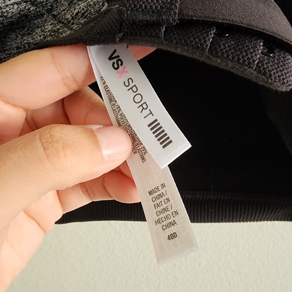 Victoria Sport Heathered Black and Gray Sports Bra 40 D - Picture 4 of 4